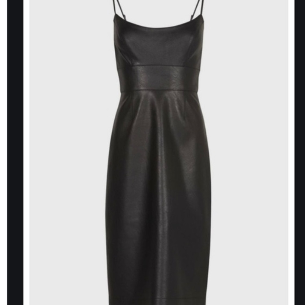 BCBGMAXAZRIA Faux Leather Bustier Dress Size 10